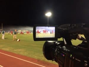 video camera used at a football game