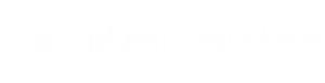 plum productions logo reversed